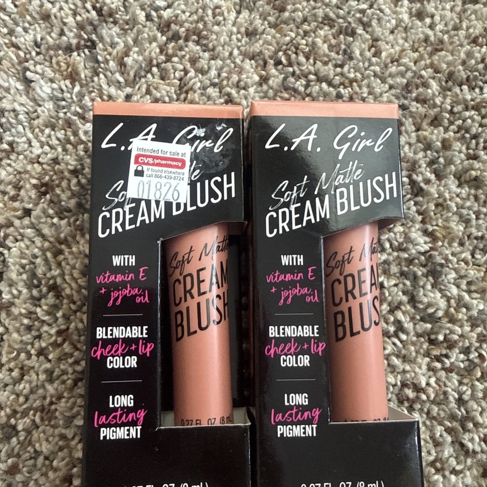 LA Girl Soft Matte Cream Blush, Cutie GBL440 2 Pack